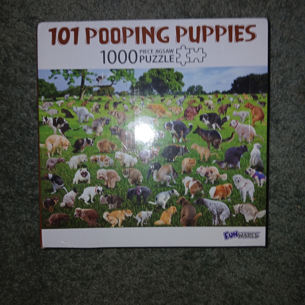 101 Pooping Puppies Jigsaw Puzzle - Multicolor